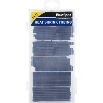 40508 127 Piece Assorted Black Heat Shrink Tubing Set - Bluespot