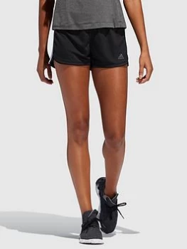 adidas Heat Ready Pacer 3 Stripe Knit Short - Black, Size 2XL, Women