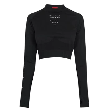 Hugo Nemily Active Crop Top - Black 001