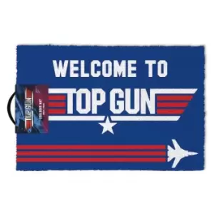 Top Gun Welcome To Top Gun Door Mat (40cm x 60cm) (Blue/White/Red)