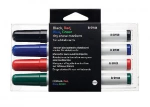 Bi-office Dryerase Markers Assorted Pk4