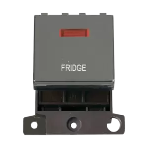 Click Scolmore MiniGrid 20A Double-Pole Ingot & Neon Fridge Switch Black Nickel - MD023BN-FD