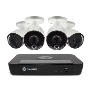 Swann 8 Channel 4K Security System: NVR-8580 with 2TB HDD + 4x Thermal Sensing Cameras