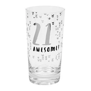 Luxe Gunmetal Beer Glass - 21st Birthday