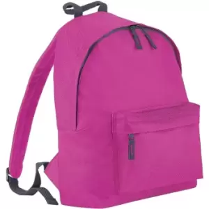 Beechfield - Childrens Junior Fashion Backpack Bags / Rucksack / School (One Size) (Fuchsia/ Graphite Grey)