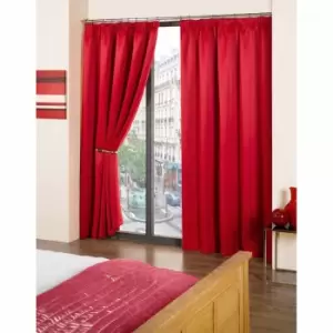 Emma Barclay Blackout Pencil Pleat Curtains Cali 66 X 54" Red