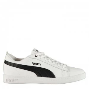 Puma Smash Leather Trainers Ladies - White/Black