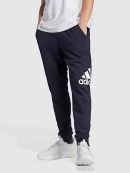 adidas Sportswear Essentials French Terry Tapered Cuff Logo Joggers - Navy, Size XS, Men