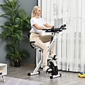 Homcom Exercise Bike Steel White