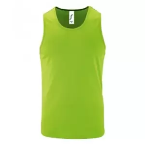 SOLS Mens Sporty Performance Tank Top (3XL) (Neon Green)