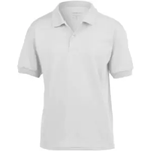 Gildan DryBlend Childrens Unisex Jersey Polo Shirt (Pack Of 2) (S) (White)