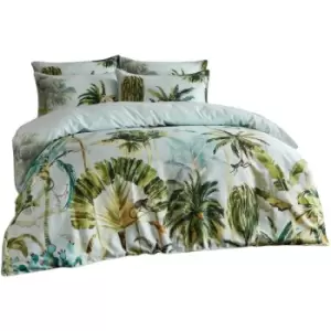 Paoletti Forsteriana Palm Tree Duvet Cover Set (Double) (Multicoloured) - Multicoloured