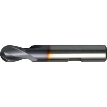 16.00MM Series 11 HSS-Co 2 Flute Weldon Shank Short Series Ball Nose Slot Drills - TiCN Coated