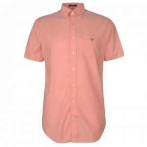 Gant Gant Short Sleeve Pop Colour Shirt Mens - Coral 859