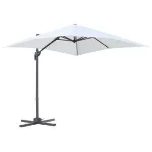 Outsunny Square Offset Cantilever Parasol - Off-White