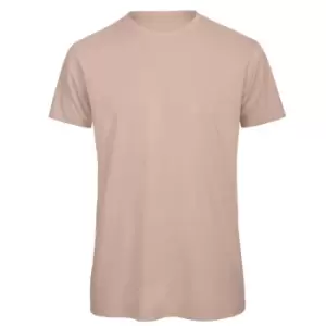 B&C Mens Favourite Organic Cotton Crew T-Shirt (2XL) (Millennial Pink)