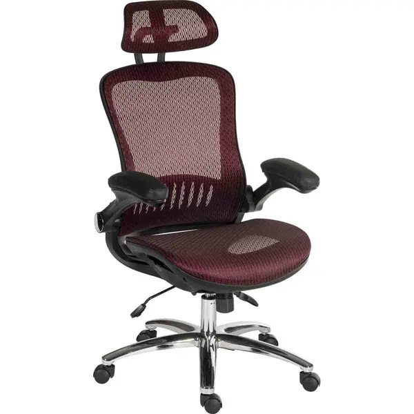 Teknik Harmony High Back Executive Mesh Office Chair With Height Adjustable Arms Red - 6956RED