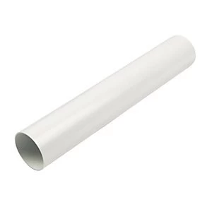 FloPlast RP2.5W Round Line Downpipe - White 68mm x 2.5m