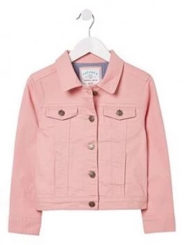 Fat Face Girls Coloured Denim Jacket - Pink