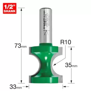 Trend CRAFTPRO Staff Bead Router Cutter 10mm 35mm 1/2"