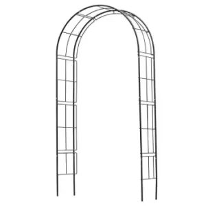 Nature Garden Arch Metal 229x38x113cm Black