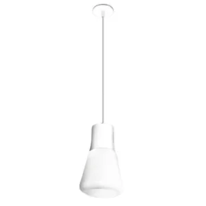 Drop 1 Light Ceiling Pendant White, E27