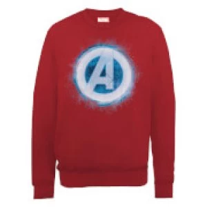 Marvel Avengers Assemble Glowing Logo Sweatshirt - Red - L