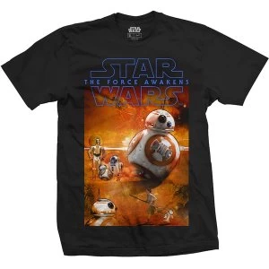 Star Wars - Episode VII BB-8 Composition Unisex Large T-Shirt - Black