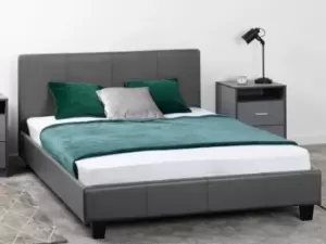 Seconique Prado 5' Bed - Grey Pu