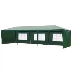 Outsunny Garden Gazebo Marquee Party Tent Wedding Canopy Outdoor 9M X 3M - Green