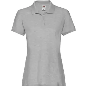 Fruit of the Loom Womens/Ladies Premium Cotton Pique Lady Fit Polo Shirt (L) (Athletic Heather)