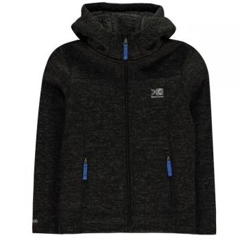 Karrimor Long Sleeve Zip Hoodie Junior Unisex - Black Marl