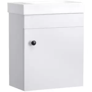 Bathroom Vanity Unit with Basin Wall Mount Wash Stand with Storage