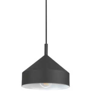 Ideal Lux Yurta Dome Pendant Ceiling Light Black 21cm