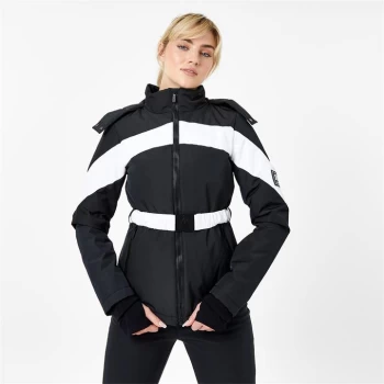 Jack Wills Belted Ski Jacket - Black