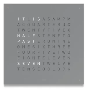 QLOCKTWO Classic Grey Pepper Wall Clock 45cm