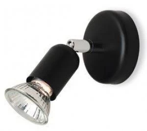 1 Light Single Spotlight Black, GU10