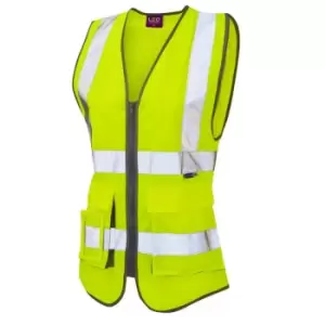 Lynmouth ISO 20471 Class 1 Womens Superior Waistcoat Yellow - Medium - High Visibility