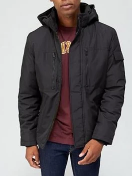 Jack & Jones Padded Jacket With Hood - Black Size M Men