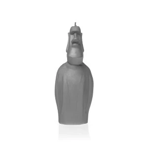 Gray Matt Moai Statue Candle