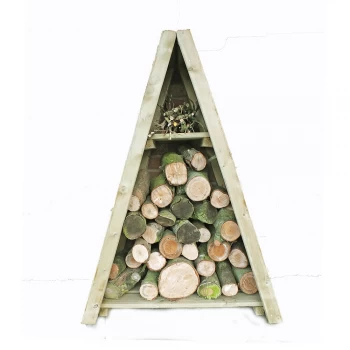 Shire Small Pressure Treated Overlap Triangular Log Store - 3ft x 1ft (817mm x 424mm)