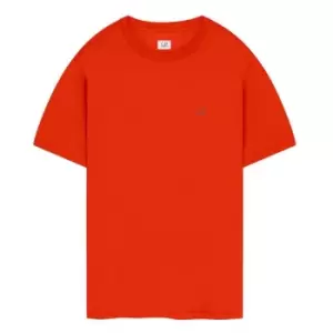 CP COMPANY Short Sleeve Basic Logo T Shirt - Red