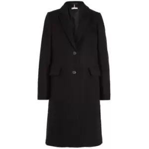 Tommy Hilfiger Wool Blend Classic Coat - Black