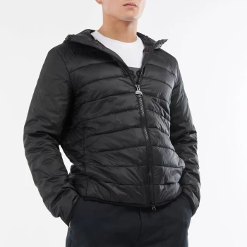 Barbour International Mens Hooded Dulwich Quilt Jacket - Black - XL