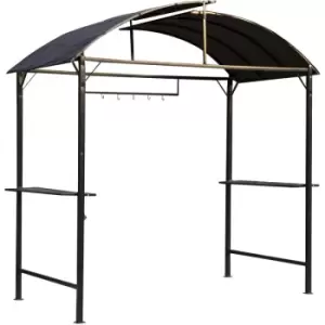 Gazebo Marquee Canopy Awning Shelter Garden Patio bbq Tent Grill Black - Brown - Outsunny