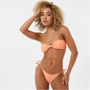 Jack Wills Knot Detail Bandeau Bikini Top - Orange