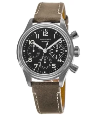 Longines Heritage Avigation Big Eye Black Dial Brown Leather Mens Watch L2.816.4.53.2 L2.816.4.53.2