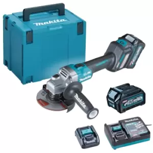 Makita GA023G 40v Max XGT Cordless Brushless Angle Grinder 125mm 2 x 2.5ah Li-ion Charger Case