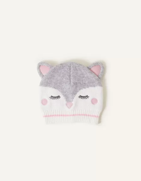 Snow Fox Beanie Hat