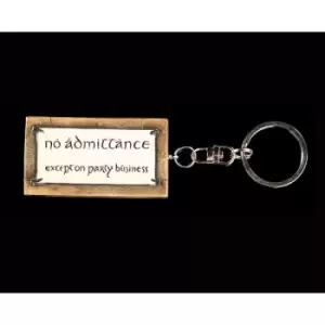 Lord of the Rings Key Ring No Admittance 6 cm